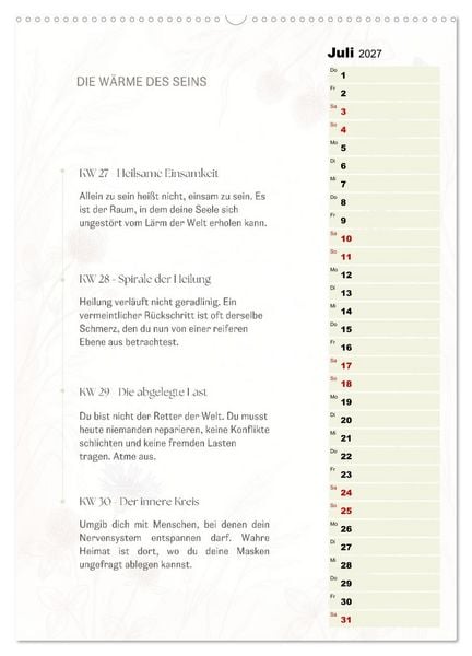 Produktbild: SEELENKOMPASS (Wandkalender 2027 DIN A2 hoch), CALVENDO Monatskalender