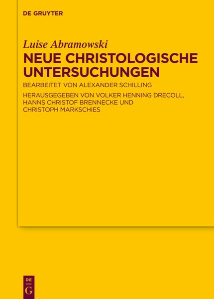 Produktbild: Neue Christologische Untersuchungen