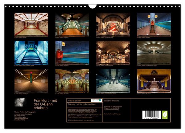Produktbild: Frankfurt - mit der U-Bahn erfahren (Wandkalender 2026 DIN A3 quer), CALVENDO Monatskalender