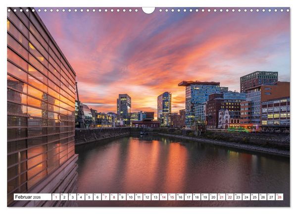 Produktbild: Urbane Impressionen. D&uuml;sseldorf - Moderne Stadt mit gr&uuml;nem Herz. (Wandkalender 2026 DIN A3 quer), CALVENDO Monatskalender