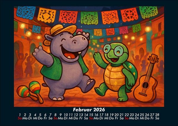 Produktbild: Sash & Taz - Abenteuer in Mexiko 2026 Fotokalender DIN A5