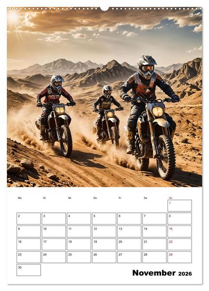 Produktbild: Vollgas und Adrenalin - Motocross-Action pur! (hochwertiger Premium Wandkalender 2026 DIN A2 hoch), Kunstdruck in Hochglanz