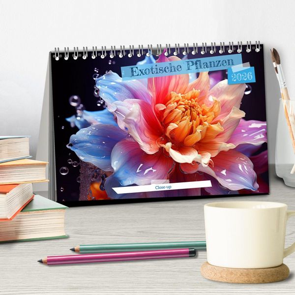 Produktbild: Exotische Pflanzen Close-up (Tischkalender 2026 DIN A5 quer), CALVENDO Monatskalender