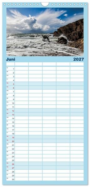 Produktbild: Familienplaner 2027 - Faszination Meer und Wolken mit 5 Spalten (Wandkalender, 21 x 45 cm) CALVENDO