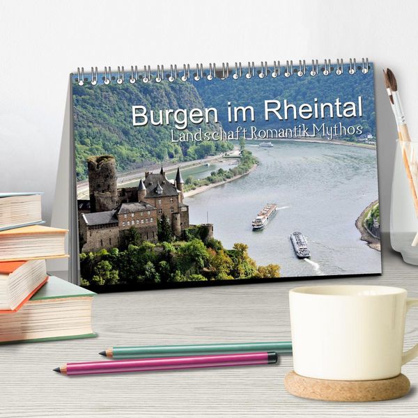 Produktbild: Burgen im Rheintal - Landschaft, Romantik, legend (Tischkalender 2026 DIN A5 quer), CALVENDO Monatskalender