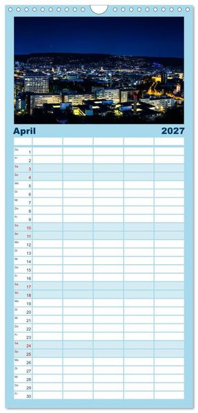 Produktbild: Familienplaner 2027 - STUTTGART 2027 auf den zweiten Blick mit 5 Spalten (Wandkalender, 21 x 45 cm) CALVENDO