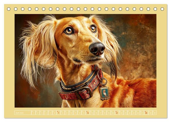 Produktbild: Windhunde. Seelenfl&uuml;sterer zwischen Anmut, Tempo und Stille (Tischkalender 2026 DIN A5 quer), CALVENDO Monatskalender