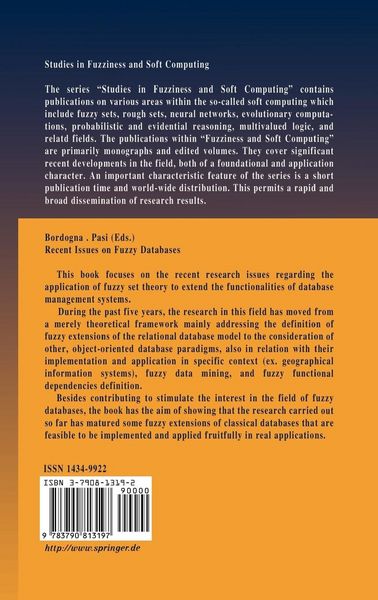 Produktbild: Recent Issues on Fuzzy Databases