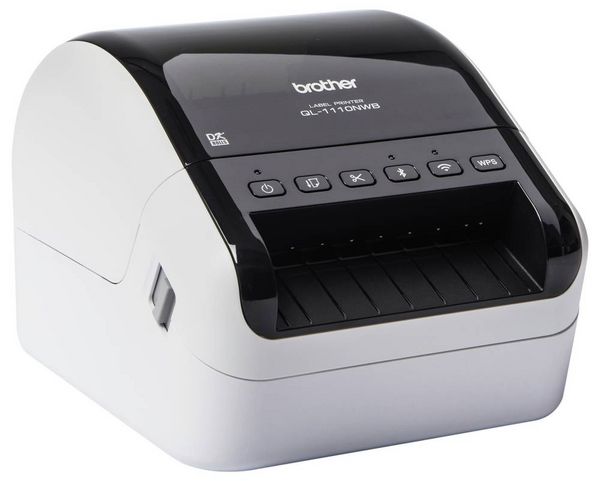 Produktbild: Brother QL-1110NWBc Etikettendrucker Thermodirekt 300 x 300 dpi Etikettenbreite (max.): 103.6 mm LAN, USB