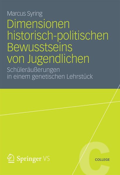 Produktbild: Dimensionen historisch-politischen Bewusstseins von Jugendlichen