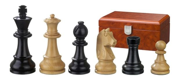 Produktbild: Schachfiguren Ludwig XIV, K&ouml;nigsh&ouml;he 70 mm, gewichtet, in Holzbox