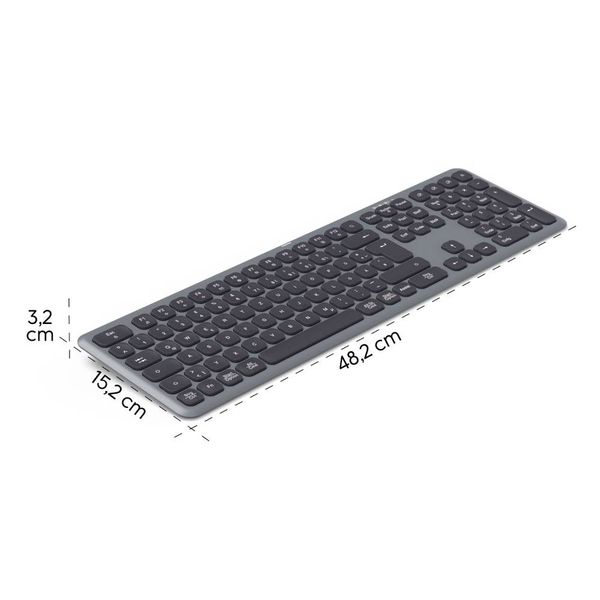 Produktbild: Hama WK-550 Funk Tastatur Deutsch, QWERTZ Schwarz Multimediatasten