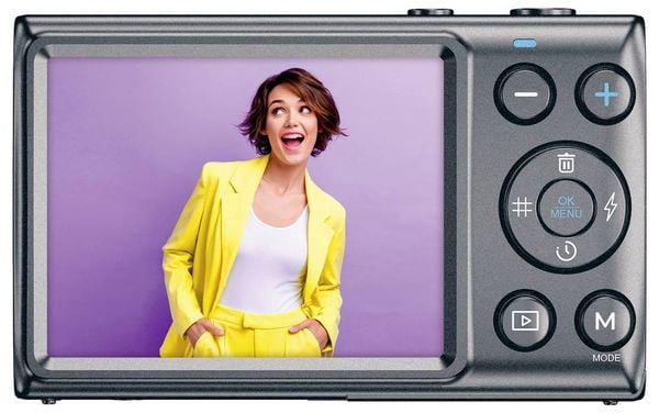 Produktbild: Easypix V48 Pocket Anthrazite Digitalkamera 8 Megapixel Anthrazit Integrierter Akku, 4K-Video, Full HD Video, mit eingebautem Blitz