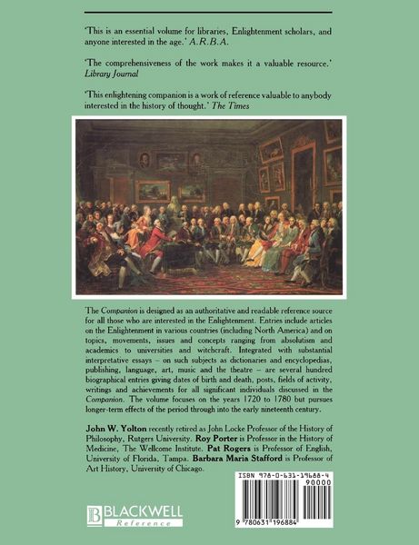 Produktbild: The Blackwell Companion to the Enlightenment