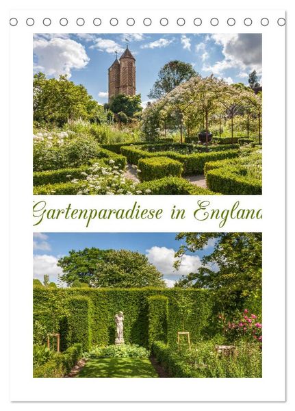 Produktbild: Gartenparadiese in England (Tischkalender 2026 DIN A5 hoch), CALVENDO Monatskalender