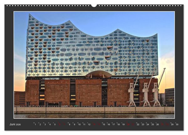 Produktbild: Wahrzeichen Elbphilharmonie (hochwertiger Premium Wandkalender 2026 DIN A2 quer), Kunstdruck in Hochglanz