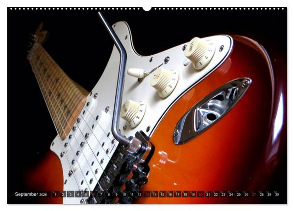 Produktbild: ROCK GUITARS Snapshots (High Quality Premium Wall Calendar 2026 DIN A2 landscape),CALVENDO 12 Month Wall Calendar