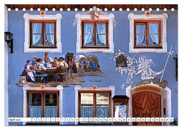 Produktbild: Oberbayerische L&uuml;ftlmalerei (Tischkalender 2026 DIN A5 quer), CALVENDO Monatskalender