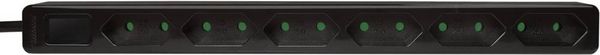 Produktbild: LogiLink LPS231B Steckdosenleiste 6fach Schwarz Eurostecker 1St.