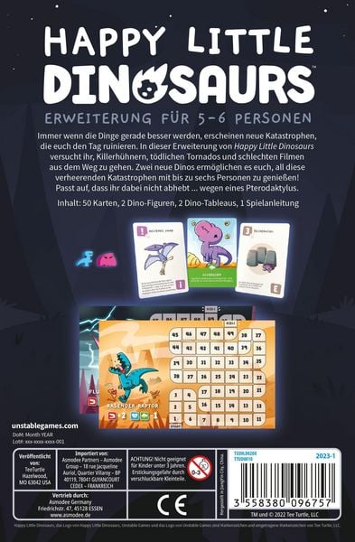Produktbild: Unstable Games - Happy Little Dinosauers &ndash; Erweiterung f&uuml;r 5-6 Personen