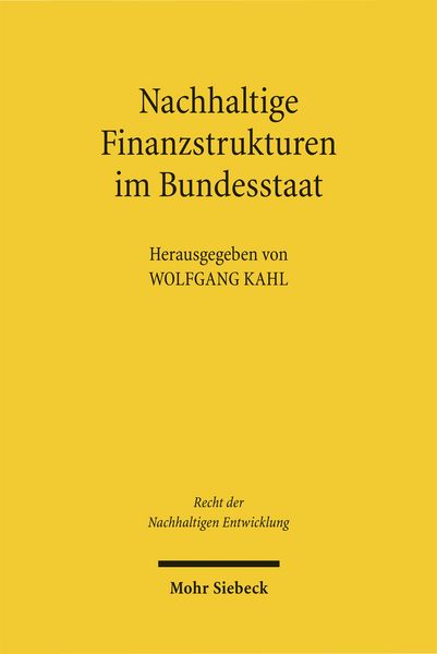 Produktbild: Nachhaltige Finanzstrukturen im Bundesstaat