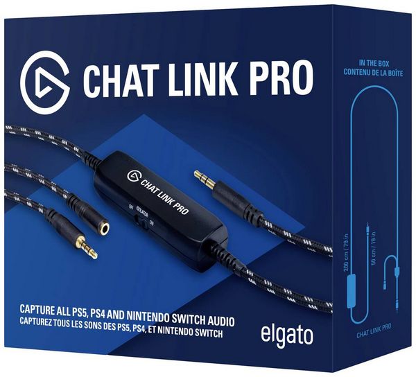 Produktbild: Elgato 10GBC9901 Chat Link Pro Klinke Audio Adapter [1x 3.5 mm-Stecker - 2x 3.5 mm-Stecker, 3.5 mm-Buchse] Schwarz