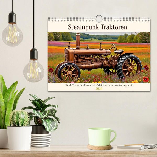 Produktbild: Steampunk Traktoren (Wandkalender 2026 DIN A4 quer), CALVENDO Monatskalender