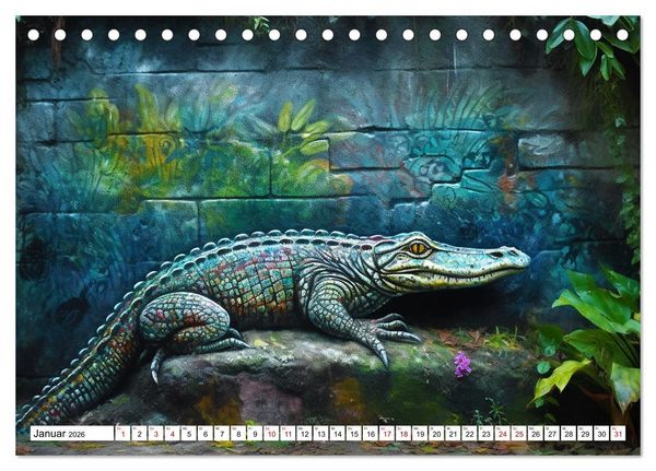 Produktbild: Street Art Graffiti (Tischkalender 2026 DIN A5 quer), CALVENDO Monatskalender