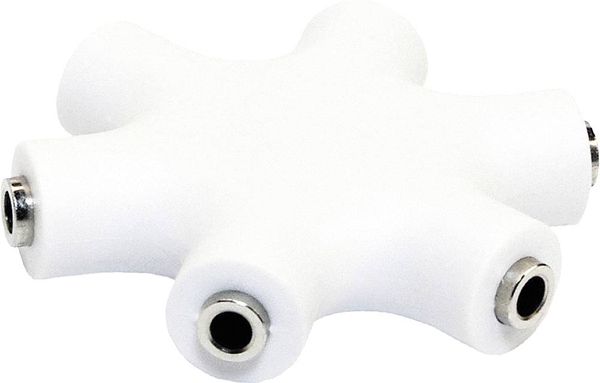 LogiLink CA1088 Klinke Audio Adapter [3x Klinkenbuchse 3.5mm - 3x Klinkenbuchse 3.5 mm] Weiß