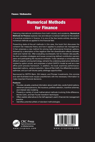 Produktbild: Numerical Methods for Finance