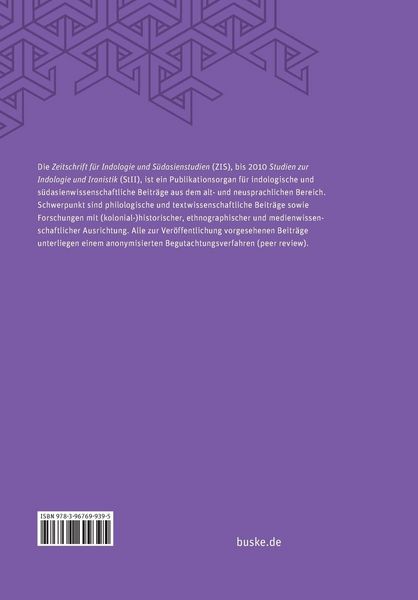 Produktbild: Zeitschrift f&uuml;r Indologie und S&uuml;dasienstudien, Band 32 (2015) / 33 (2016)