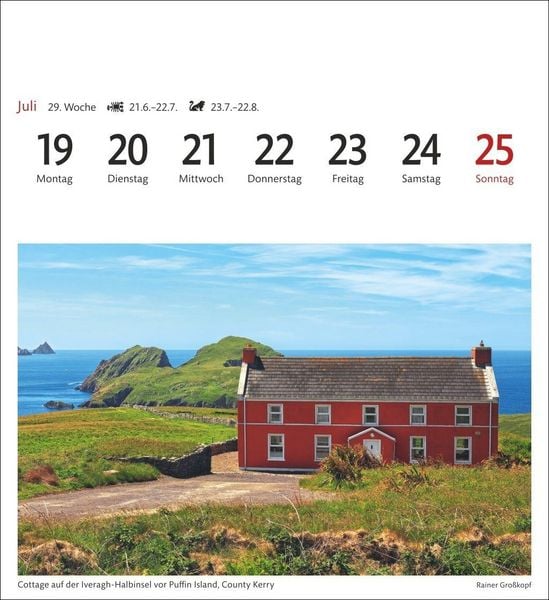 Produktbild: Irland Sehnsuchtskalender 2027 - Wochenkalender mit 53 Postkarten