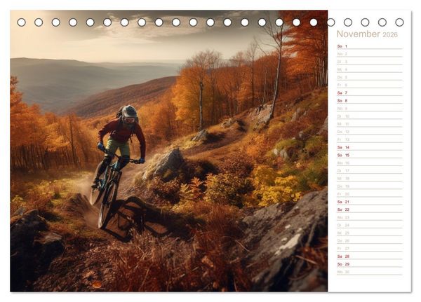 Produktbild: Mit dem Mountainbike durch die Welt (Tischkalender 2026 DIN A5 quer), CALVENDO Monatskalender