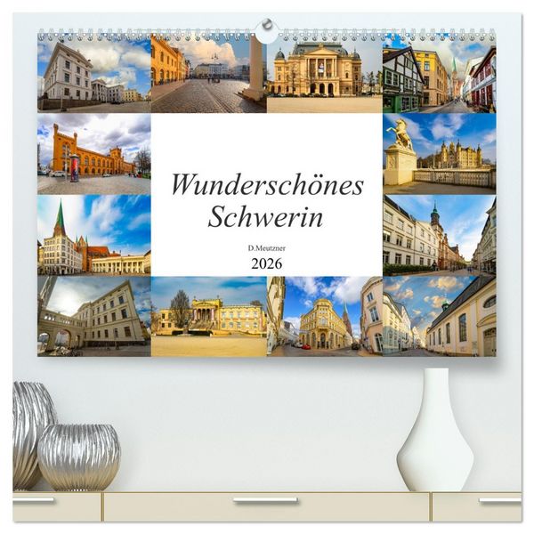 Produktbild: Wundersch&ouml;nes Schwerin (hochwertiger Premium Wandkalender 2026 DIN A2 quer), Kunstdruck in Hochglanz