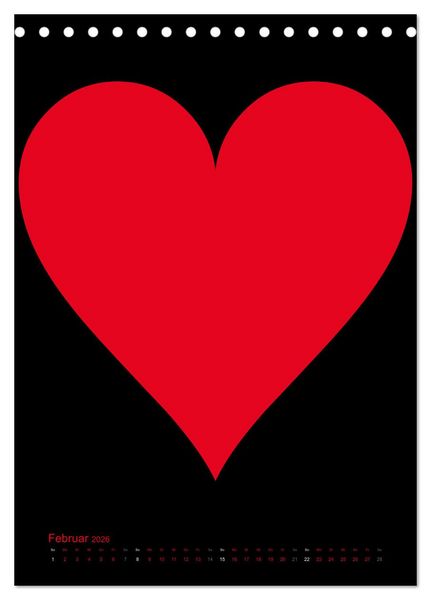 Produktbild: Foto- und Bastelkalender "LIEBE" in der Farbe Schwarz (Tischkalender 2026 DIN A5 hoch), CALVENDO Monatskalender