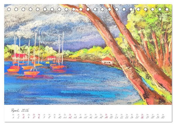 Produktbild: Oberbayerns Seen in Farbe - mit Pinsel und Farbe an den Ufern bayerischer Seen (Tischkalender 2026 DIN A5 quer), CALVENDO Monatskalender
