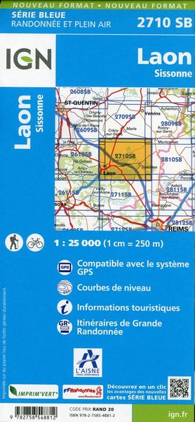 Produktbild: Laon. Sissonne 1:25 000