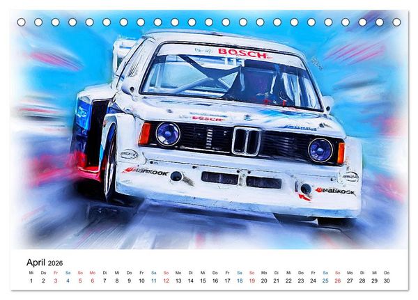 Produktbild: Tourenwagen von gestern (Tischkalender 2026 DIN A5 quer), CALVENDO Monatskalender