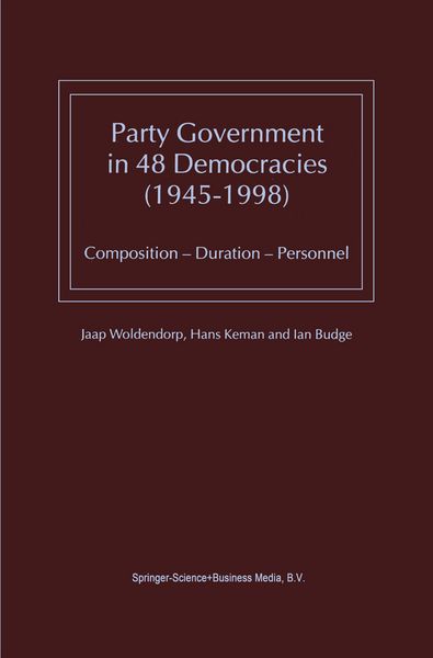 Produktbild: Party Government in 48 Democracies (1945&ndash;1998)