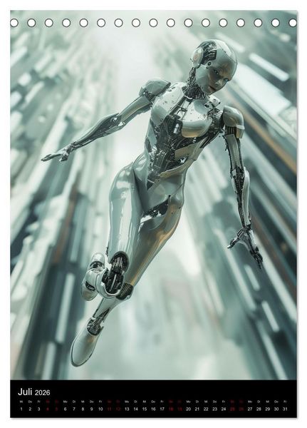 Produktbild: Roboter - Diven (Tischkalender 2026 DIN A5 hoch), CALVENDO Monatskalender