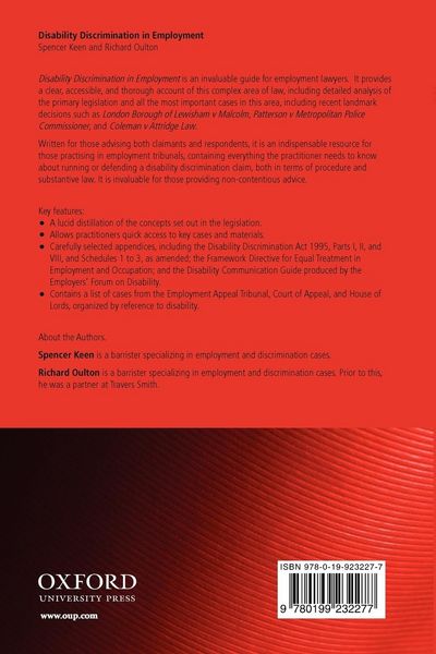 Produktbild: Disability Discrimination in Employment