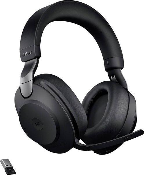 Jabra Evolve2 85 MS Telefon Over Ear Headset Bluetooth®, kabelgebunden Stereo Schwarz Mikrofon-Rauschunterdrückun