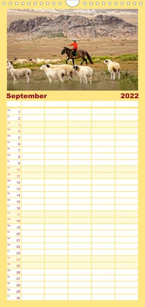 Produktbild: Familienplaner Reise durch Asien - Mongolei (Wandkalender 2022 , 21 cm x 45 cm, hoch)