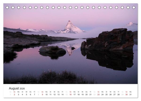 Produktbild: Bergwelten - Vom Voralpenland zu den Zentralalpen (Tischkalender 2026 DIN A5 quer), CALVENDO Monatskalender