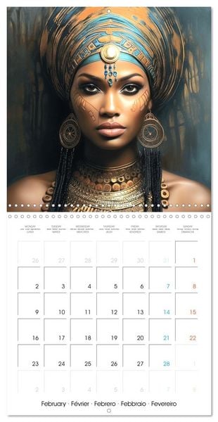 Produktbild: Femmes sublimes d'Afrique (Calendrier mural carr&eacute; 2026 30x30 cm) Calendrier double avec une page pour vos prises de notes