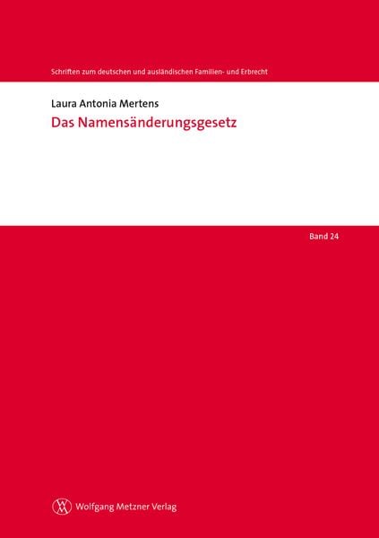 Produktbild: Das Namens&auml;nderungsgesetz