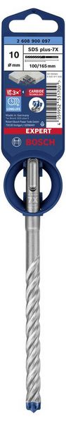 Produktbild: Bosch Accessories EXPERT SDS plus-7X 2608900097 Hammerbohrer 1 St&uuml;ck 10 mm Gesamtl&auml;nge 165 mm SDS-Plus 1 St.