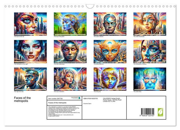 Produktbild: Faces of the metropolis (Wall Calendar 2026 DIN A3 landscape), CALVENDO 12 Month Wall Calendar
