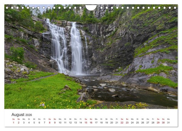 Produktbild: Wasserf&auml;lle in Norwegen (Wandkalender 2026 DIN A4 quer), CALVENDO Monatskalender