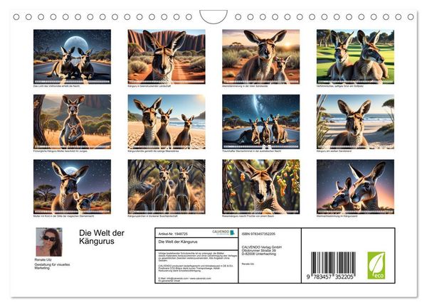 Produktbild: Die Welt der K&auml;ngurus (Wandkalender 2026 DIN A4 quer), CALVENDO Monatskalender
